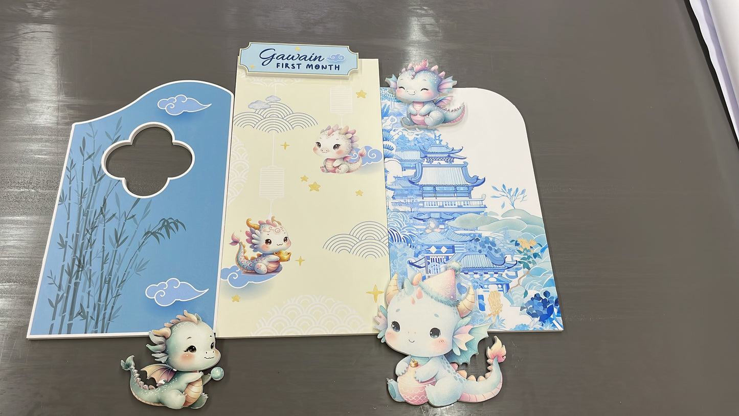 Cartoon Dragon DieCuts for a Birthday Event