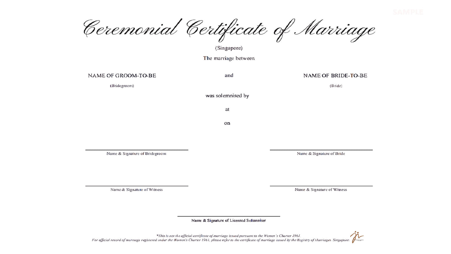 ROM Ceremonial Certificate of Marriage - Premium Quality, Unbeatable Value with FREE Delivery