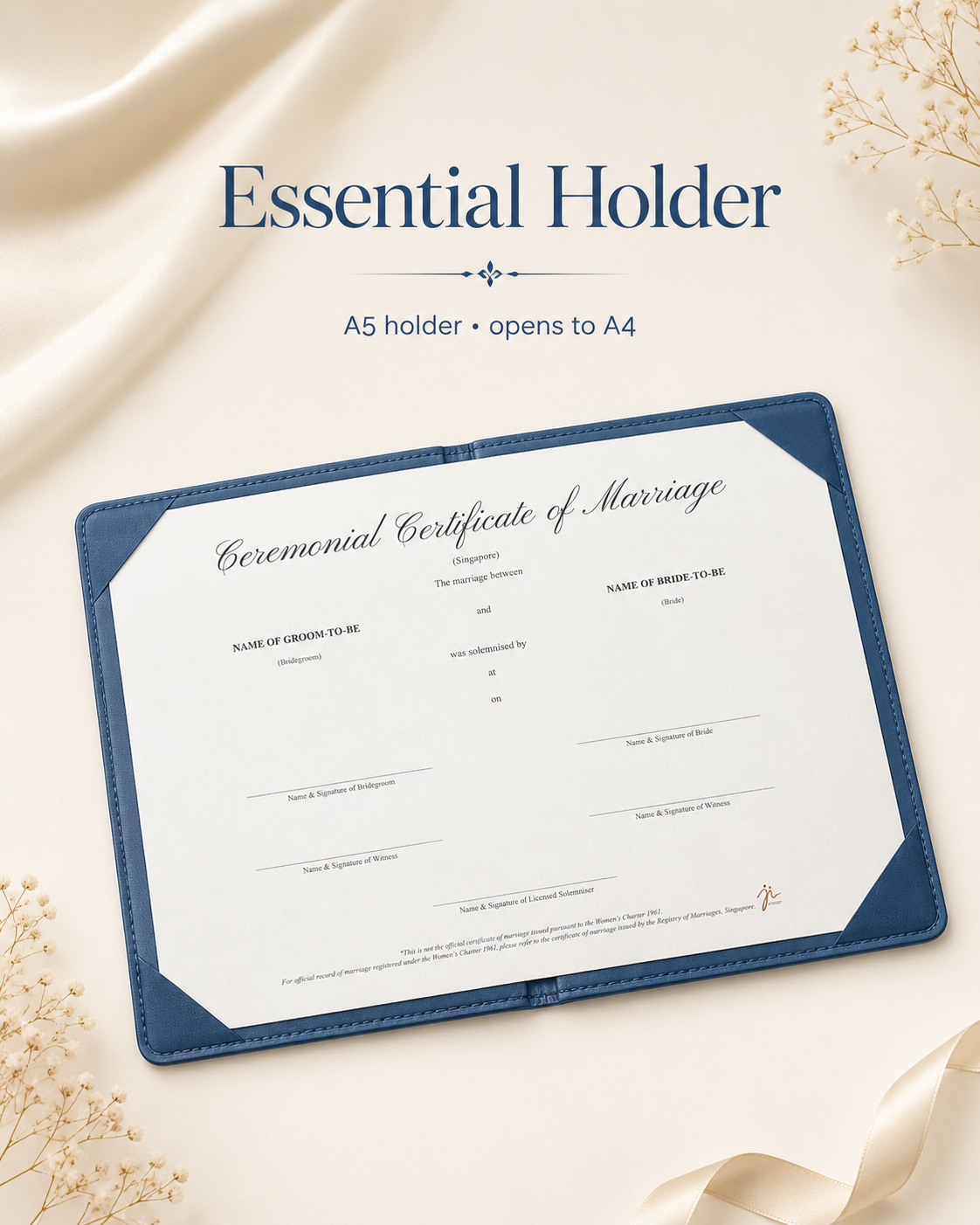 ROM Ceremonial Certificate of Marriage - Premium Quality, Unbeatable Value with FREE Delivery
