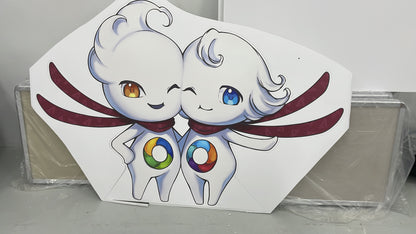 Die-Cut Foam Board Printing with Aluminum Standees Angelic Cartoons