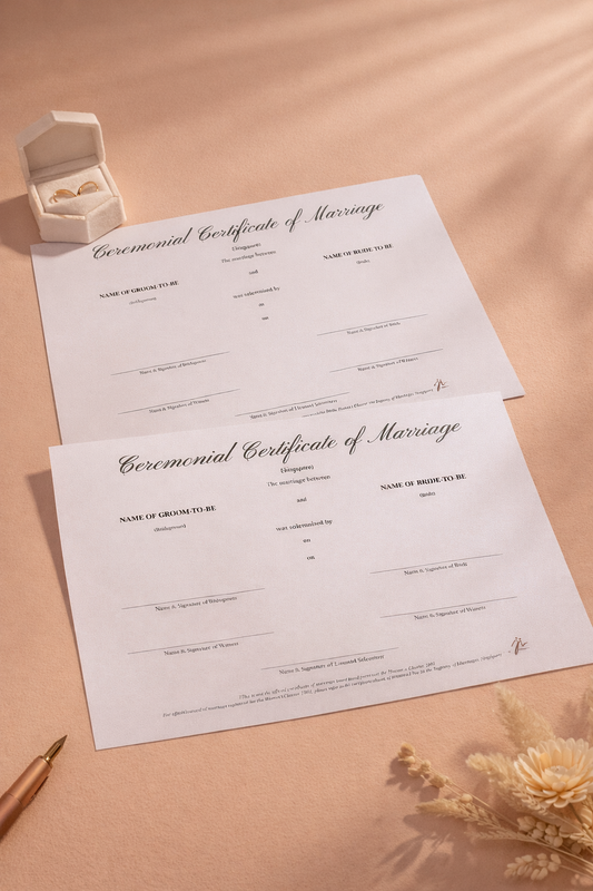 ROM Ceremonial Certificate of Marriage - Premium Quality, Unbeatable Value with FREE Delivery