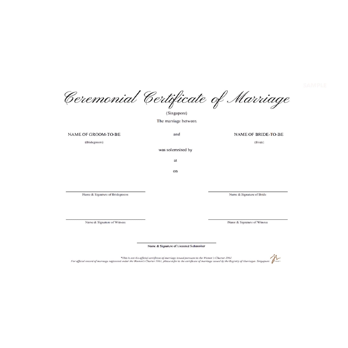 ROM Ceremonial Certificate of Marriage - Premium Quality, Unbeatable Value with FREE Delivery
